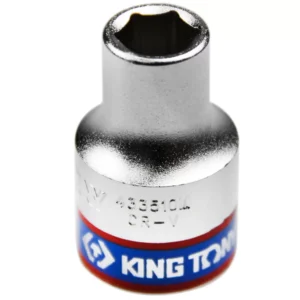Soquete Sextavado Curto 10mm com Encaixe 1/2Pol. - KINGTONY- 433510MR